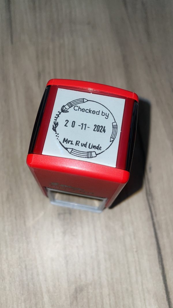 Pencil 32mmx32mm adjustable date stamp